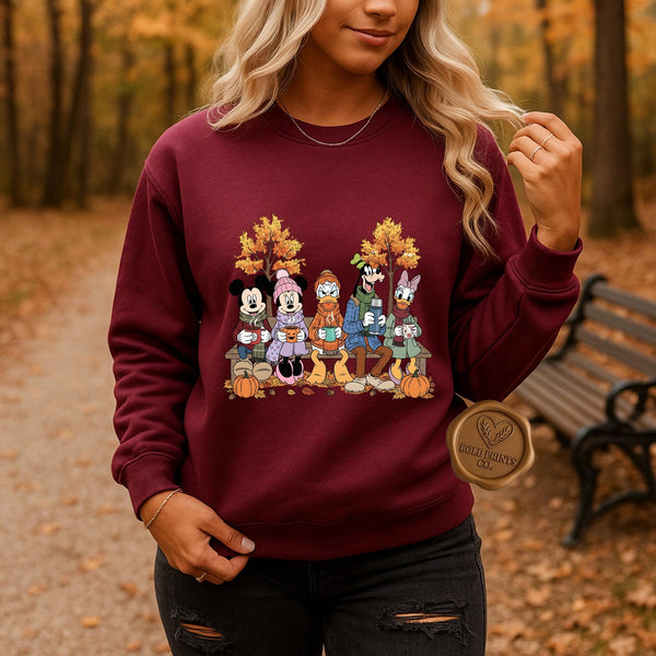 Mickey & Friends-Inspired Fall Sweatshirt – Pumpkin Spice Pullover