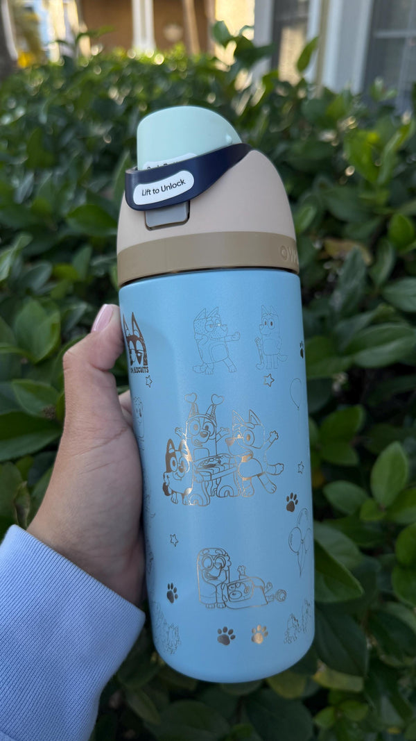 Bluey-Inspired Kids Engraved Owala FreeSip – Personalized